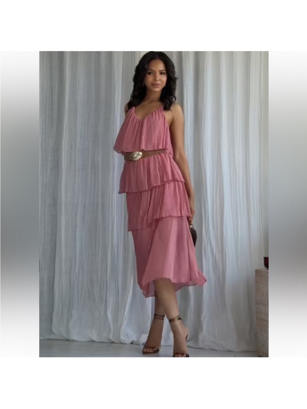 Zara Pink Layered Dress